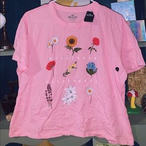 pink cropped boxy tee